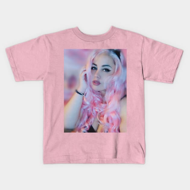 Ivetastic with pink hair Kids T-Shirt by Ivetastic